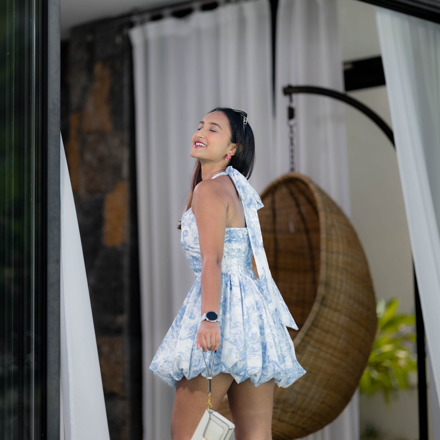 PRINTED BALOON DRESS